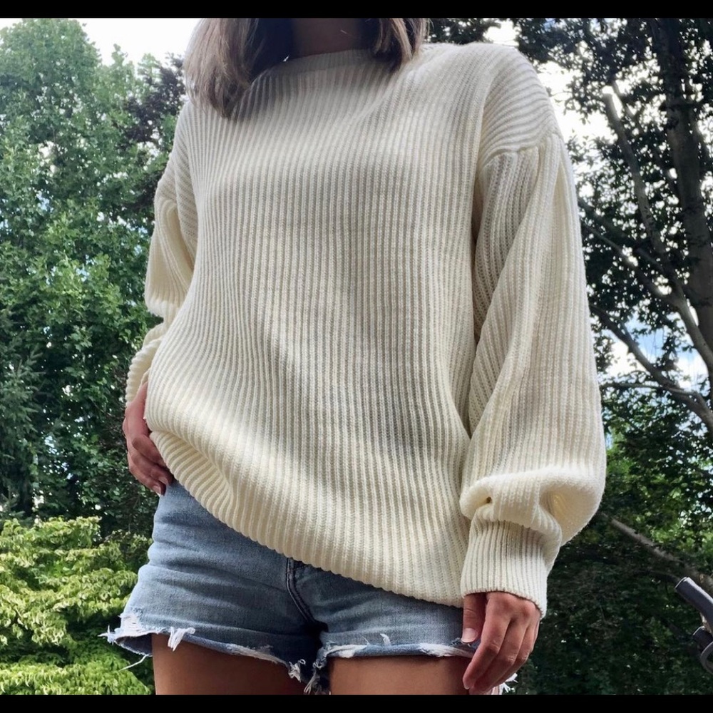Nasty Gal Oversized Bubble Sleeve Sweater